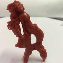Beautifully Carved Angel of Natural Coral Gemstones