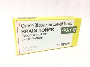 Ginkgo Biloba Film Coated 40 mg Tablets (Brain-Toner 40 mg)