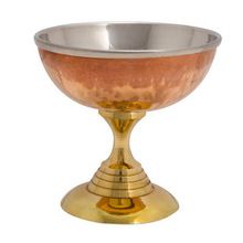 Steel Ice Cream Cup with Copper Stand