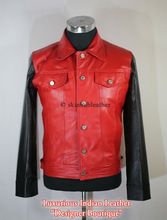 mens red trucker jacket