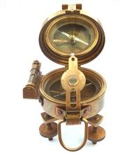 Antique collectible BRASS brunton compass nautical brunton compass