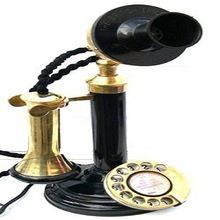 collectible Black Brass candlestick telephones