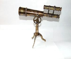 Kelvin and Hughes Antique Brass Double Barrel