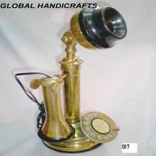 Nautical Brass candlestick telephones