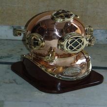 Nautical Copper and Brass Diving Helmet Replica
