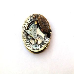 Nautical west London Mini sundial brass compass
