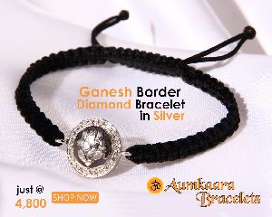 Ganesh Border Diamond Bracelet