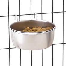 Stainless Steel Colour Bird Hanging Feeding Bowls