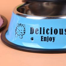 Stainless Steel Colour Print Pet Product Food Dog Bowls