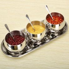 Stainless Steel Cruet Condiment Spices Set