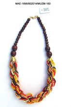 Bead Necklace With Wooden Bead