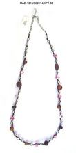 Glass Beed Necklace With Wood