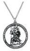 Rhodium Plated Saint Christopher Pendant