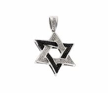 Silver Plated CZ Studded Magen David Pendant