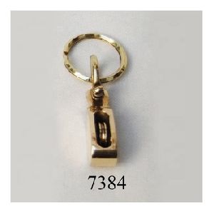 Nautical Brass Pulley Keychain