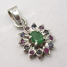 emerald gemstone handmade pendant