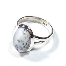 dendrite gemstone oval shape RING