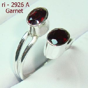 Natural Faceted Garnet Ring