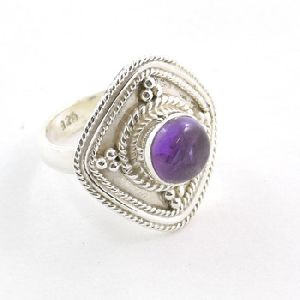 Purple Amethyst Stone Ring