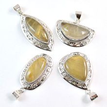 Rutilated quartz pendants