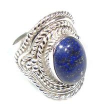 Silver Lapis Lazuli Gemstone Ring