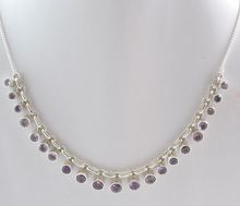 Trendy Sterling Silver Jewelry Amethyst Necklace