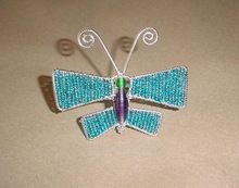 blue butterfly wire napkin ring
