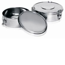 Stainless Steel Flat Canisters with 3 clips
