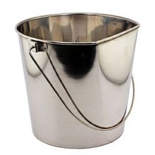 stainless steel flat sided pails with and without hooks
