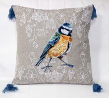 Bird Paint Art Cotton Cushion Cover