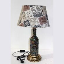 Crackle Glass Floral Lamp