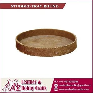 Leather Studded Tray