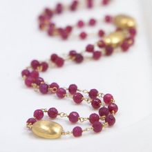 Dyed Ruby Gemstone Necklace