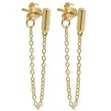 gold bar earrings