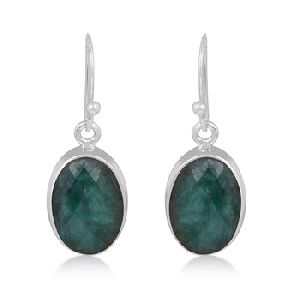 Emerald Gemstone Dangle Earring