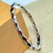 Gemstone Silver Jewelry Bangle