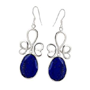 Lapis Lazuli Oval Gemstone earring