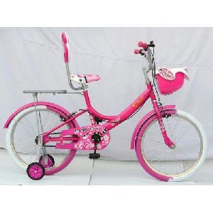 Manual Rockstar Girls Pink Basket Bicycle