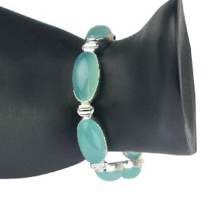 Aqua Chalcedony gemstone bracelet