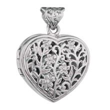 Heart shape cage locket pendant