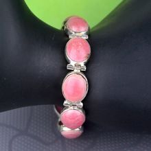 Rhodochrosite gemstone bracelet