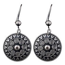 round disc handmade tribal earrings