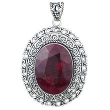 Silver Ruby gemstone Pendant