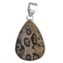 silver turritell Jasper pendant