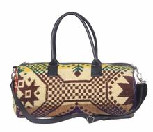 vintage patchwork travel duffel bag