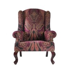 Wool Solid Wood Arm Chair