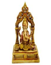 Handmade Handpainted Lord Ganesha Resin Figurine Sculpture.