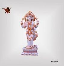 Marble Standing Painted Laxmi