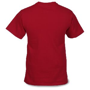 Red Mens Round Neck T-Shirt