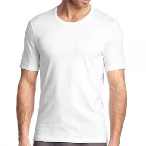 White Mens Round Neck T-Shirt
